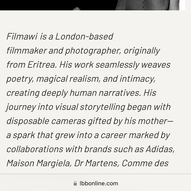 Work by Filmawi Efrem, Director Creativo, in Londres