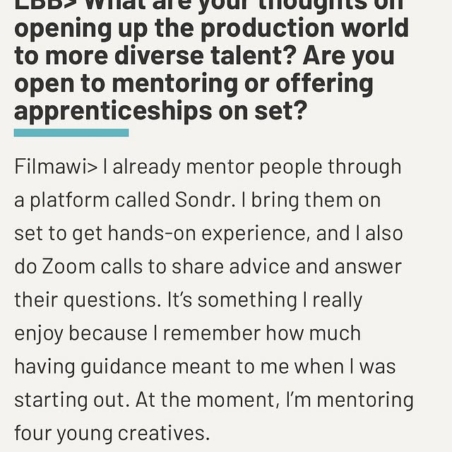 Work by Filmawi Efrem, Director Creativo, in Londres