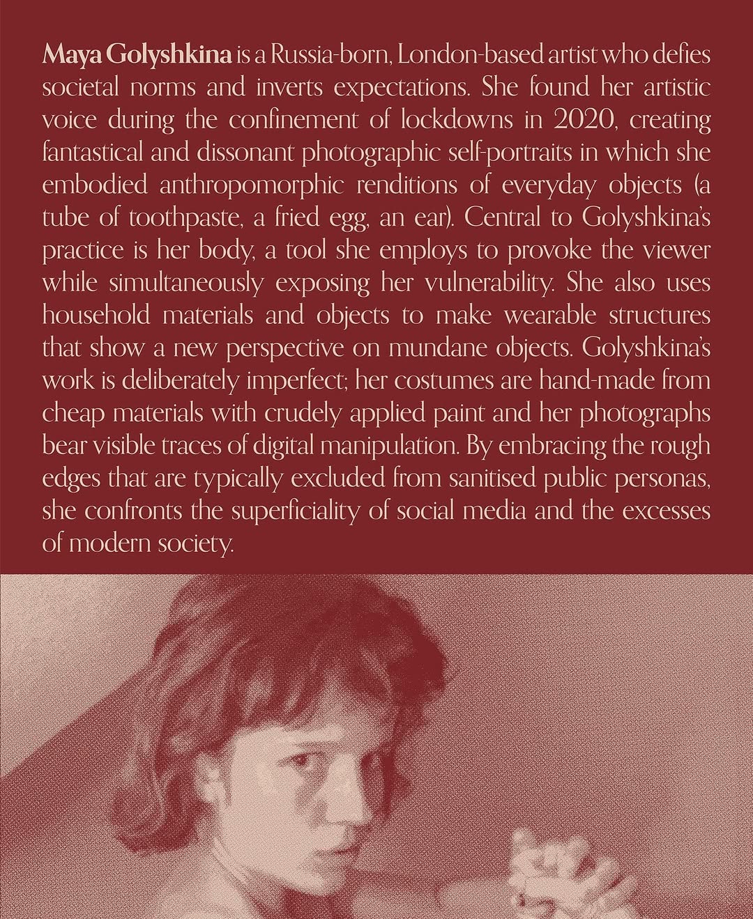 Work by Maya Golyshkina, Model, in Londen