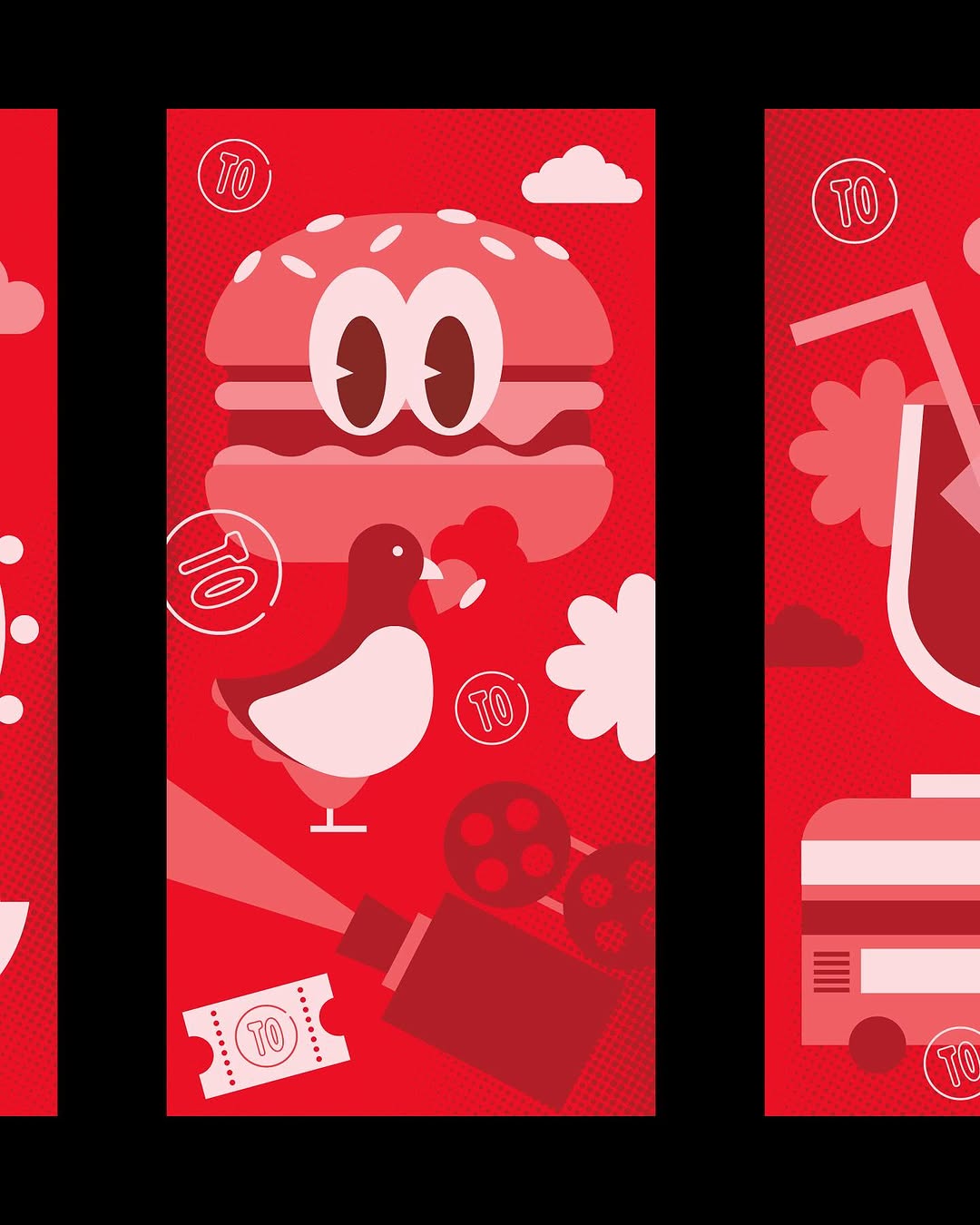 Work by Bryan Mayes, Art Director, in Londen